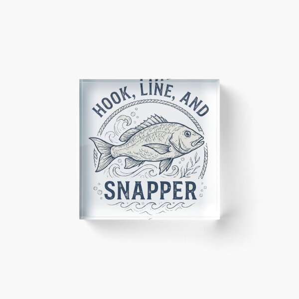 Item preview, Hook Line and Snapper Fishing Pun Fishing Crew Nautical Badge designed and sold by Yellowriversss.