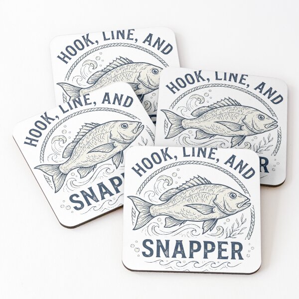 Item preview, Hook Line and Snapper Fishing Pun Fishing Crew Nautical Badge designed and sold by Yellowriversss.
