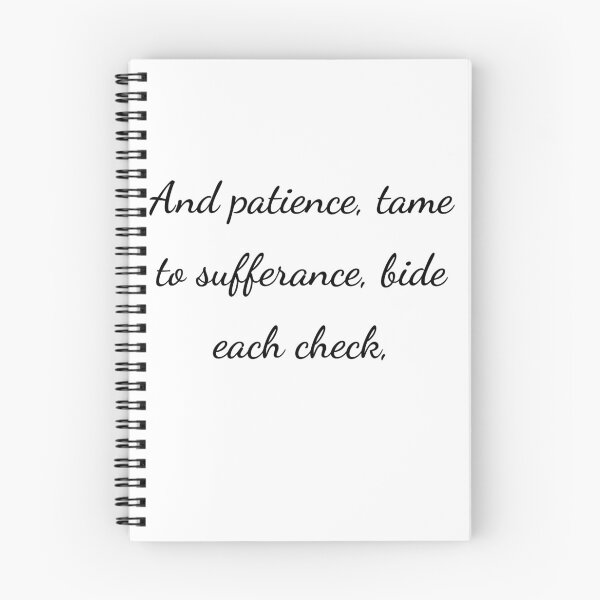 Item preview, “And patience, tame to sufferance, bide each check,” - handwriting black designed and sold by ariksworld.