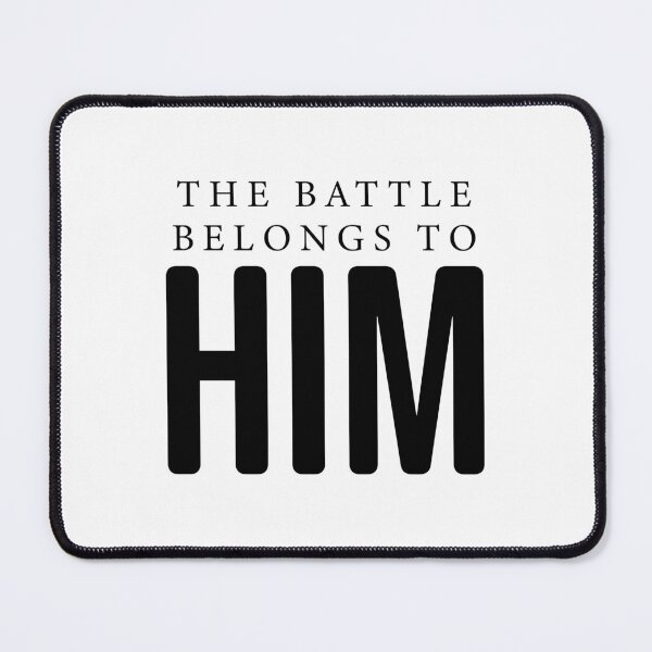 Item preview, The Battle Belongs To Him– Christian Faith Typography T-Shirt Design designed and sold by CrossCrafted.