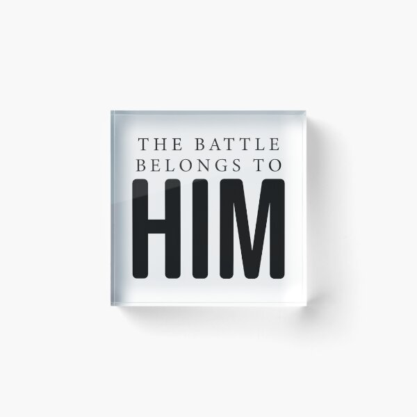Item preview, The Battle Belongs To Him– Christian Faith Typography T-Shirt Design designed and sold by CrossCrafted.
