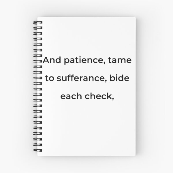 Item preview, “And patience, tame to sufferance, bide each check,” - print black designed and sold by ariksworld.
