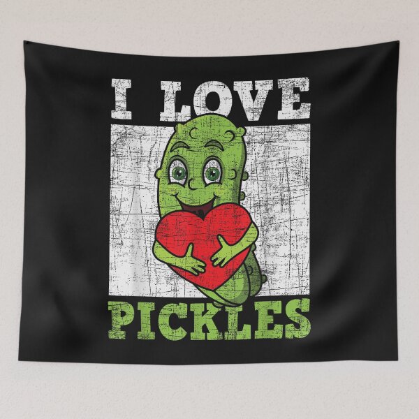 Item preview, I Love Pickles Fun Pickle Vegan Lover Vegetarian Vegetable designed and sold by MOHAMED FRASER.