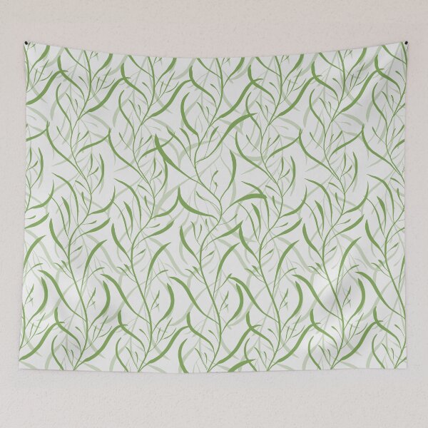 Item preview, Minimalist Green Botanical Pattern designed and sold by JayzArtz.