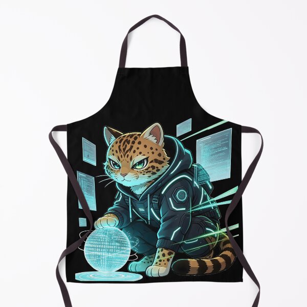 Item preview, Cyber-Hacker Felis Nigripes - Elite Data Master Cat designed and sold by ABYSSLAB.