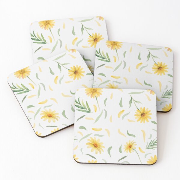 Item preview, A happy pattern of yellow daisies. designed and sold by The Blue Crane Co..