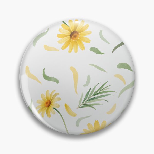 Item preview, A happy pattern of yellow daisies. designed and sold by The Blue Crane Co..