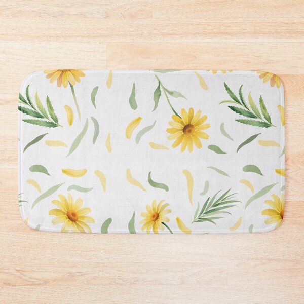 Item preview, A happy pattern of yellow daisies. designed and sold by The Blue Crane Co..