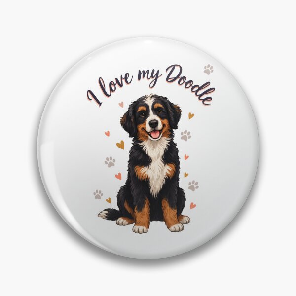 Artikelvorschau, Bernedoodle-Club – Bernedoodle-Mama – Bernedoodle-Papa – Retro-Hundeshirt – Vintage-College-Hund entworfen und verkauft von JansenGS.