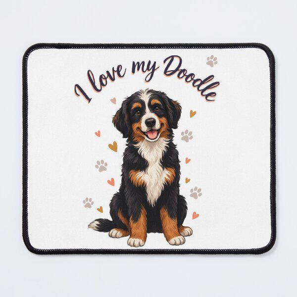 Item preview, bernedoodle club - bernedoodle mom - bernedoodle dad - retro dog shirt - vintage varsity dog designed and sold by JansenGS.
