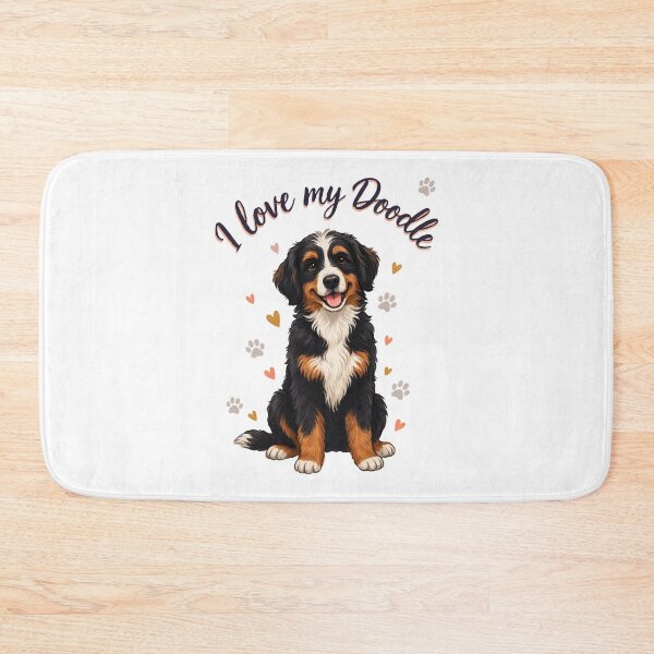 Item preview, bernedoodle club - bernedoodle mom - bernedoodle dad - retro dog shirt - vintage varsity dog designed and sold by JansenGS.