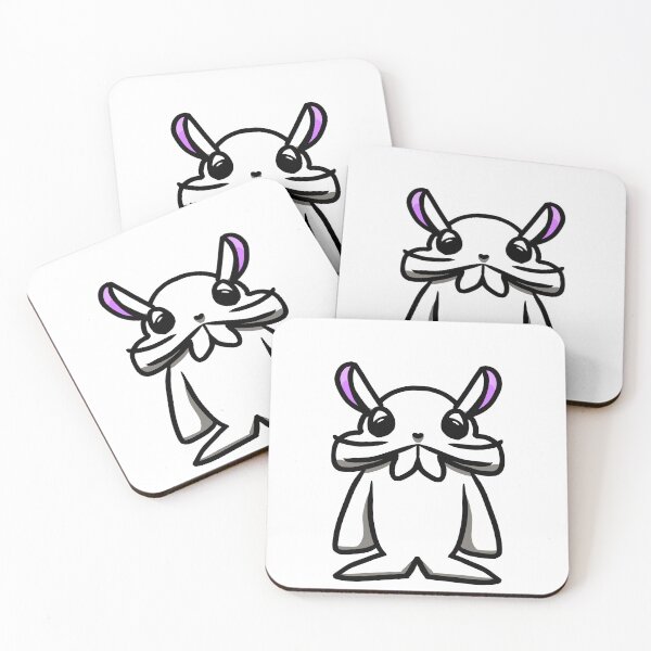Item preview, Cute White Bunny with Big Buck Teeth – Kawaii Sticker Art designed and sold by davidmalec.