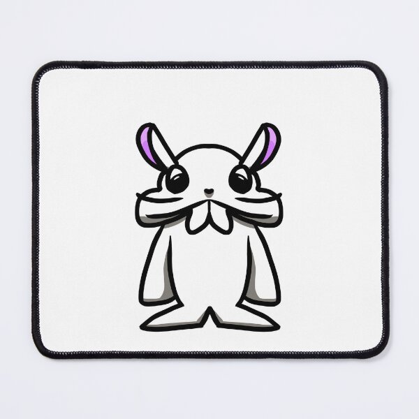 Item preview, Cute White Bunny with Big Buck Teeth – Kawaii Sticker Art designed and sold by davidmalec.