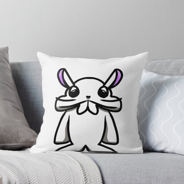Item preview, Cute White Bunny with Big Buck Teeth – Kawaii Sticker Art designed and sold by davidmalec.
