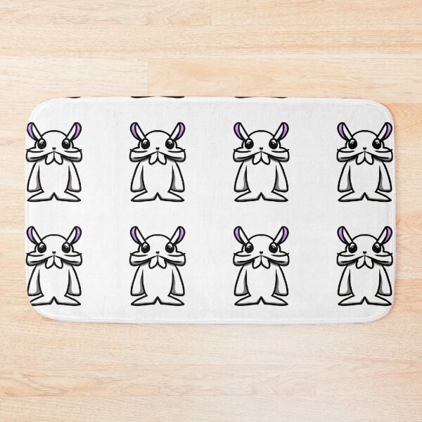 Item preview, Cute White Bunny with Big Buck Teeth – Kawaii Sticker Art designed and sold by davidmalec.