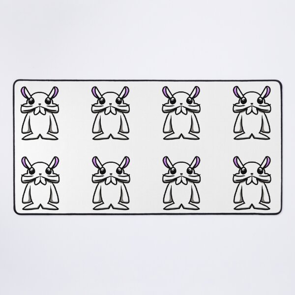 Item preview, Cute White Bunny with Big Buck Teeth – Kawaii Sticker Art designed and sold by davidmalec.