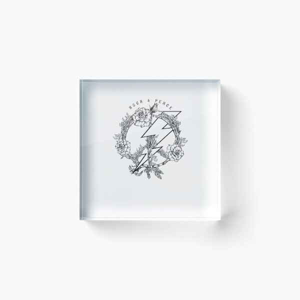 Item preview, Rock and Peace Floral Lightning Design designed and sold by The secret storage room.