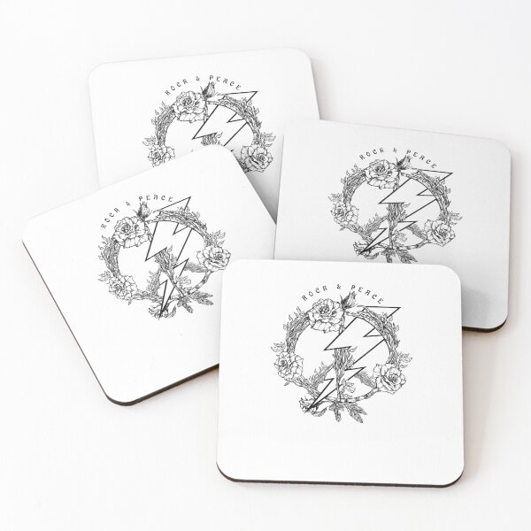 Item preview, Rock and Peace Floral Lightning Design designed and sold by The secret storage room.