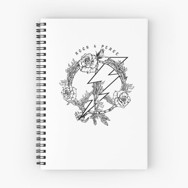 Item preview, Rock and Peace Floral Lightning Design designed and sold by The secret storage room.