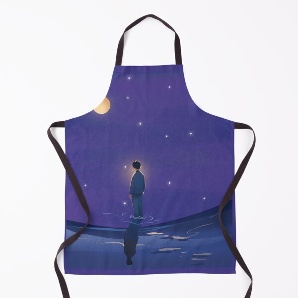 Item preview, Vintage Anime Boy Under Moonlit Starry Sky Fine Landscape designed and sold by Rehnair.