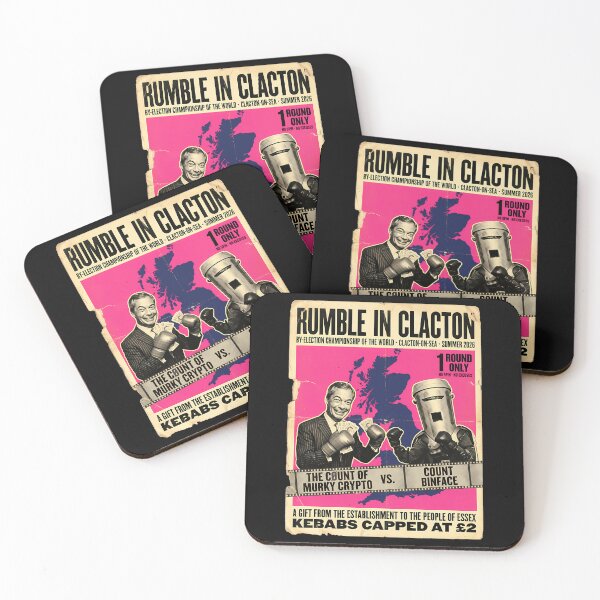 Item preview, Count Binface Vs Farage Rumble In Clacton Boxing Poster By-Election 2026 Uk Political Humour Anti Farage Satire Gift designed and sold by avaletgozzo.