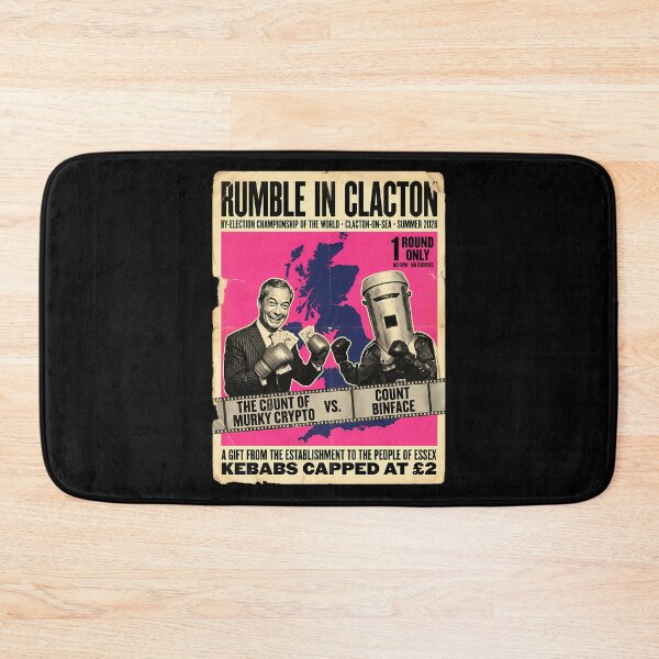 Item preview, Count Binface Vs Farage Rumble In Clacton Boxing Poster By-Election 2026 Uk Political Humour Anti Farage Satire Gift designed and sold by avaletgozzo.