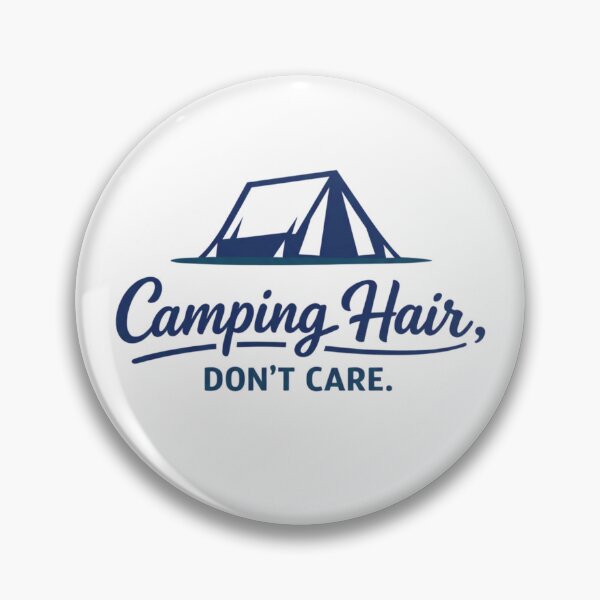 Artikelvorschau, Campingfrisur egal – Lustiges minimalistisches Camping-Design entworfen und verkauft von GabeMountainArt.