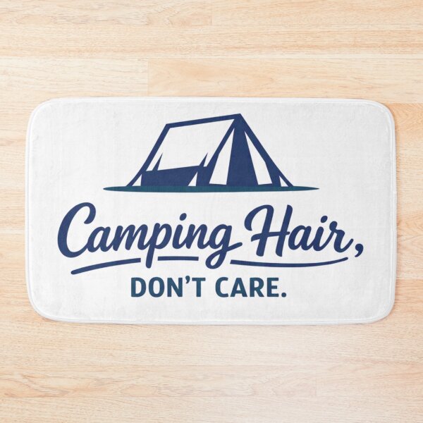 Item preview, Camping Hair Don’t Care – Funny Minimalist Camping Design designed and sold by GabeMountainArt.