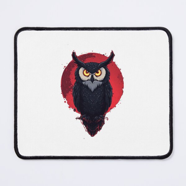 Item preview, Midnight Owl of the Blood Moon designed and sold by halibutgoatramb.