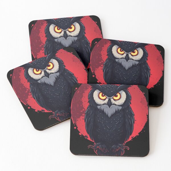 Item preview, Midnight Owl of the Blood Moon designed and sold by halibutgoatramb.