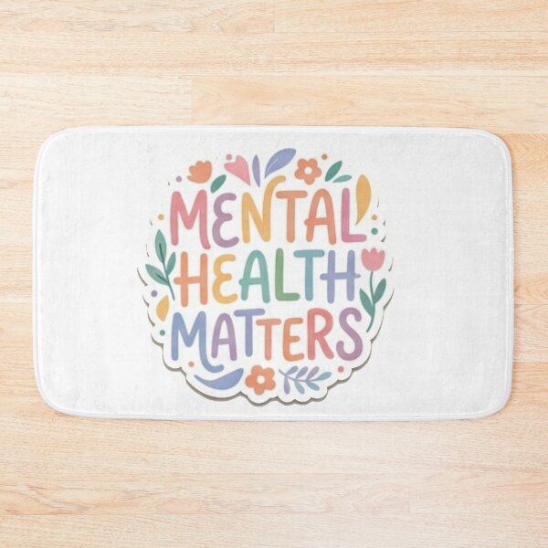 Item preview, Mental Health Matters Cute Colorful Floral Positive Quote designed and sold by Rehnair.