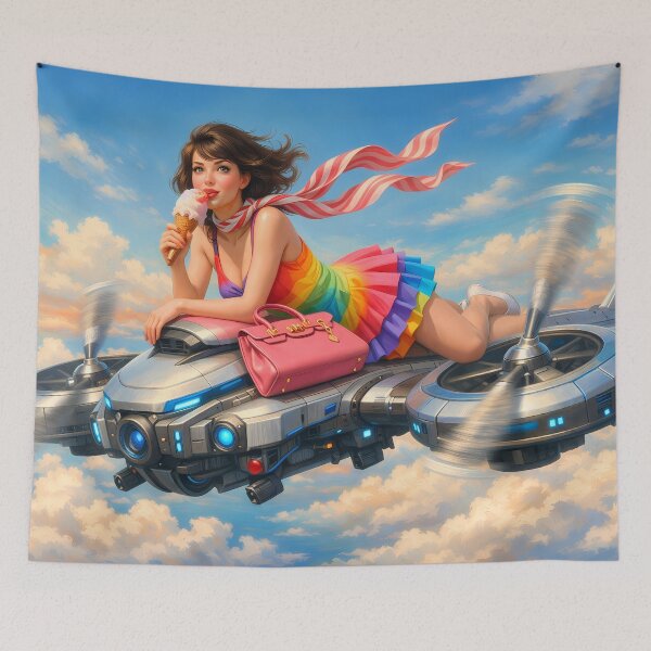 Item preview, Gelato Lover Flying Back by Drone designed and sold by M-Y-A-R-T-.