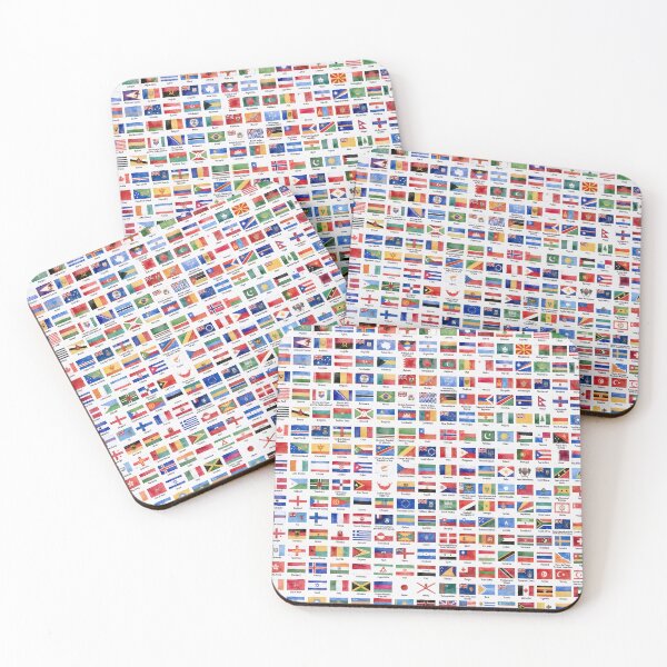 Item preview, World Flags Watercolor - Artistic Sophisticated Flags of the World With Country Names designed and sold by Divine Ease.