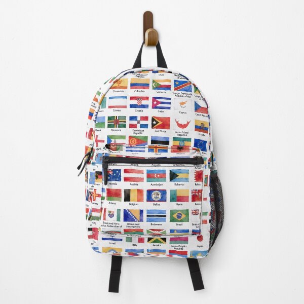 Item preview, World Flags Watercolor - Artistic Sophisticated Flags of the World With Country Names designed and sold by Divine Ease.