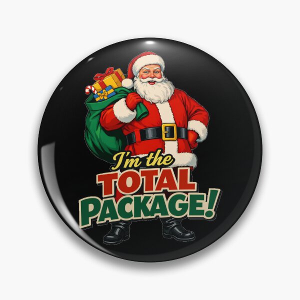 Item preview, Funny Santa Claus The Total Package Christmas Pun designed and sold by DeliaDesignsCo.