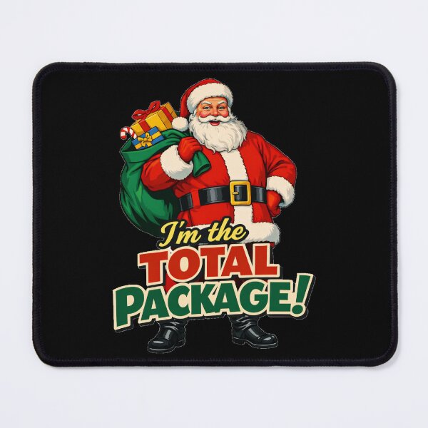 Item preview, Funny Santa Claus The Total Package Christmas Pun designed and sold by DeliaDesignsCo.