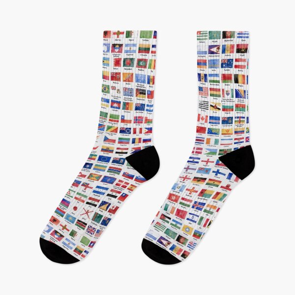 Item preview, World Flags Watercolor - Artistic Sophisticated Flags of the World With Country Names designed and sold by Divine Ease.