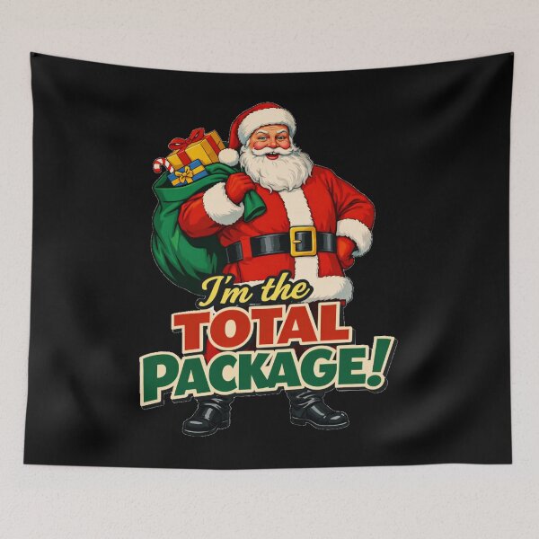 Item preview, Funny Santa Claus The Total Package Christmas Pun designed and sold by DeliaDesignsCo.