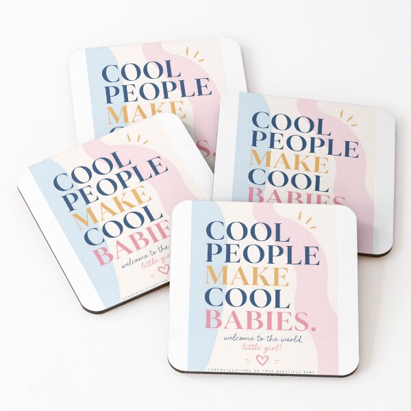 Item preview, Cool People Make Cool Babies Card | New Baby Congratulations Card | Baby Girl Welcome Card designed and sold by Aesthetic-Avenue.