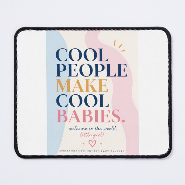 Item preview, Cool People Make Cool Babies Card | New Baby Congratulations Card | Baby Girl Welcome Card designed and sold by Aesthetic-Avenue.
