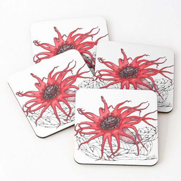 Item preview, Red Stinkhorn Mushroom Illustration designed and sold by Anna Ratkevich.