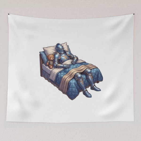 Item preview, Weekend Warrior Knight In Bed designed and sold by ryanguas.