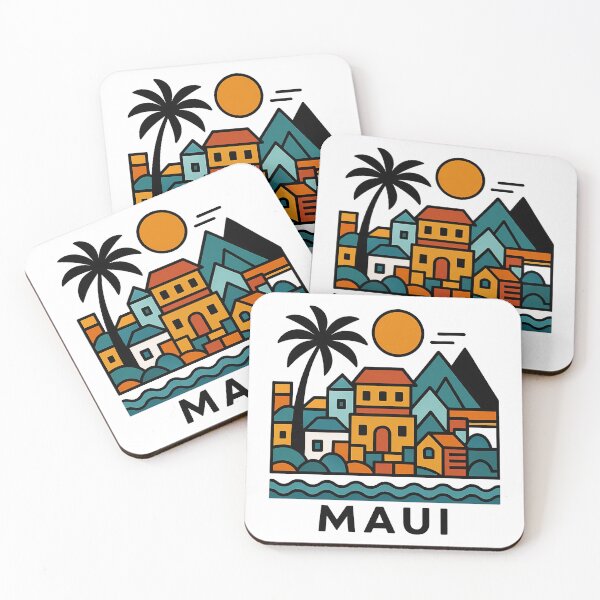Item preview, Maui Hawaii Travel Souvenir - Volcanic Island & Tropical Beach Art designed and sold by OzzFrequency.