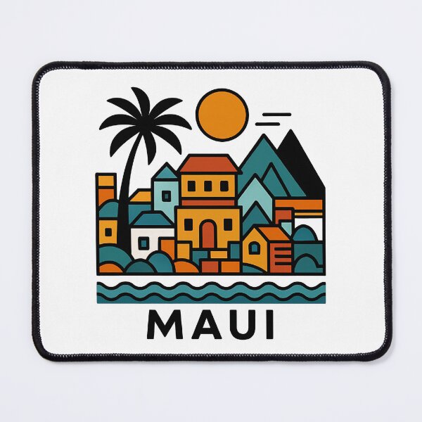 Item preview, Maui Hawaii Travel Souvenir - Volcanic Island & Tropical Beach Art designed and sold by OzzFrequency.