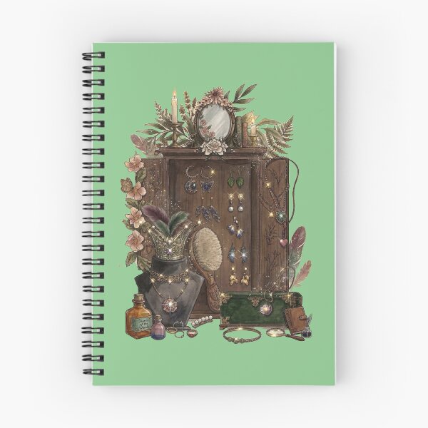 Item preview, Sparkling Elvish/Fairy Dressing Table - green background designed and sold by LottiesLuck.