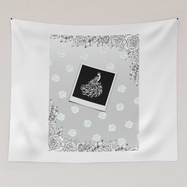 Item preview, Vintage Peacock Ornate Rose Botanical Line designed and sold by Rehnair.
