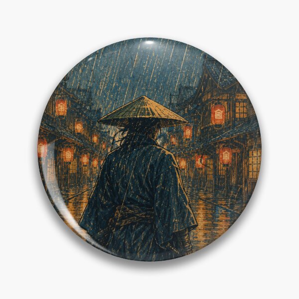 Item preview, Samurai Walking Through Rainy Japan designed and sold by  Silent Japan Studio.