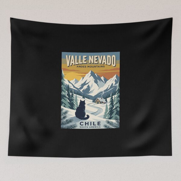 Item preview, Valle Nevado Chile Andes Ski Resort designed and sold by dudelinart.
