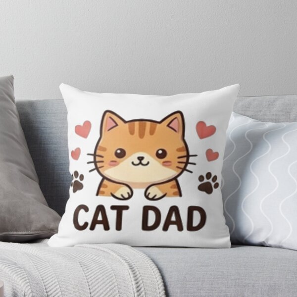 Item preview, Cute Cat Dad Orange Tabby Kitten Hearts designed and sold by Rehnair.