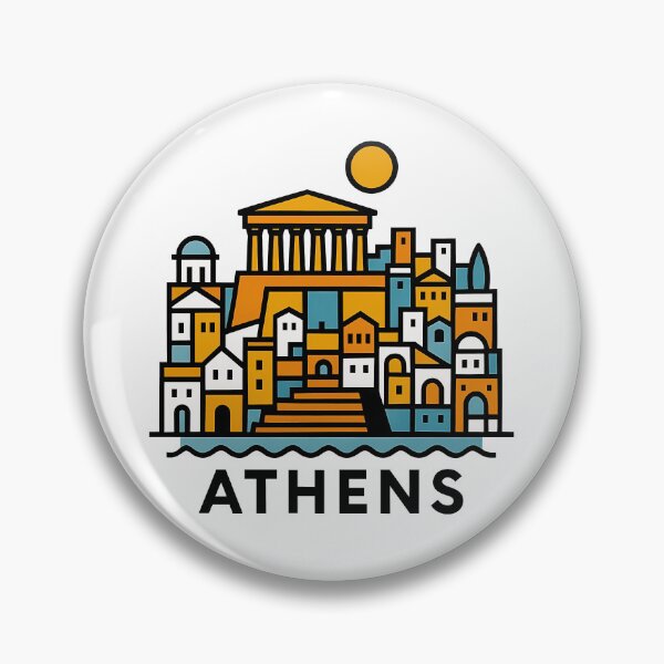 Item preview, Athens Greece Travel Souvenir - Acropolis Temple & Ancient Ruins Art designed and sold by OzzFrequency.
